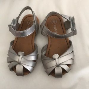 Girls silver sandals